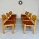 Lot 8 anciennes chaises bois  design scandinave des années 80 vintage