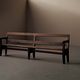 Large antique farmhouse bench in solid wood – Auvergne, around 1900