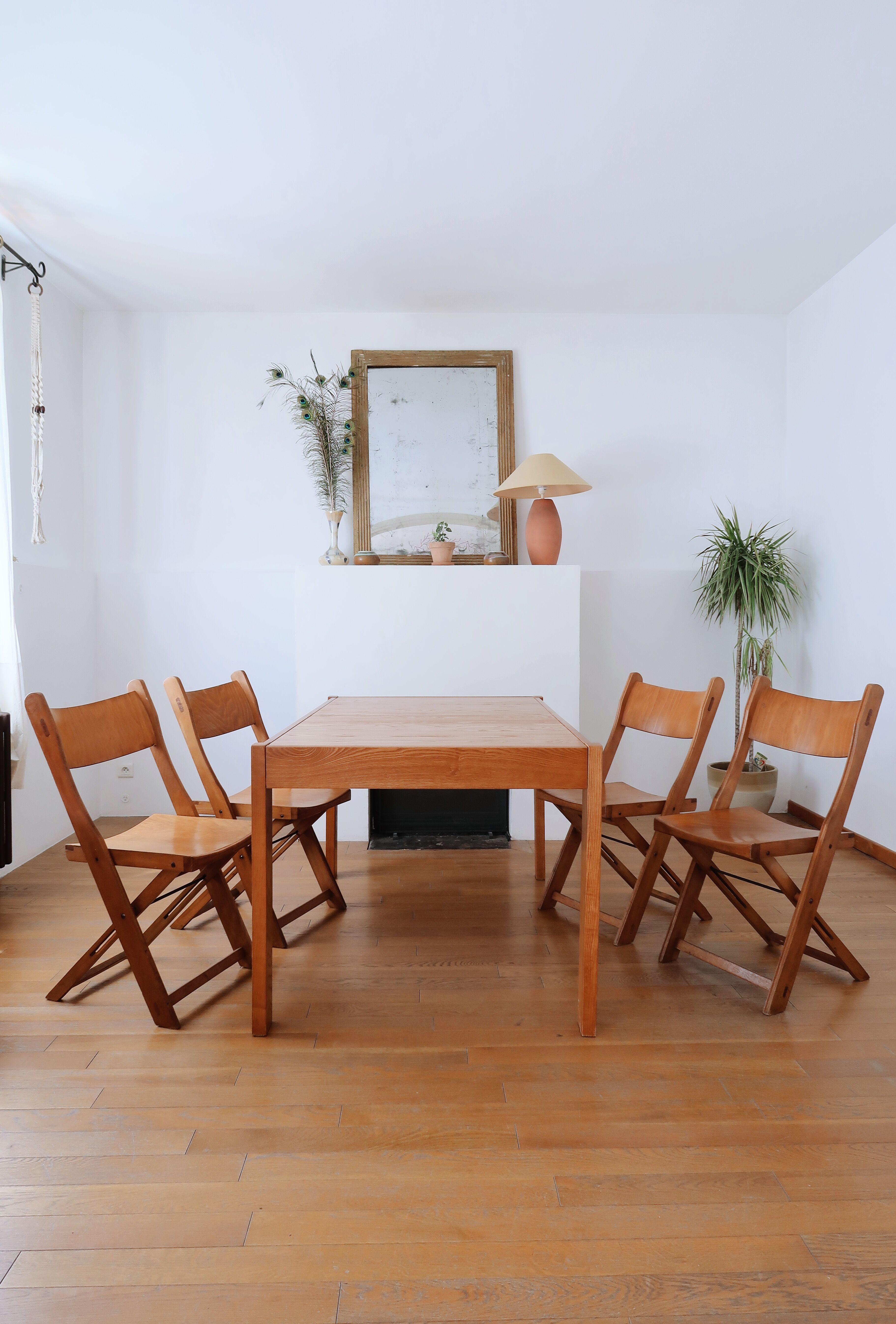 Set of 4 folding chairs in wood 70