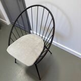 Vintage Corbeil armchair, iron, 1950s.