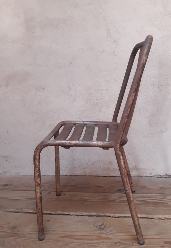 Chaise industrielle tolix t4 métal 1930-1940