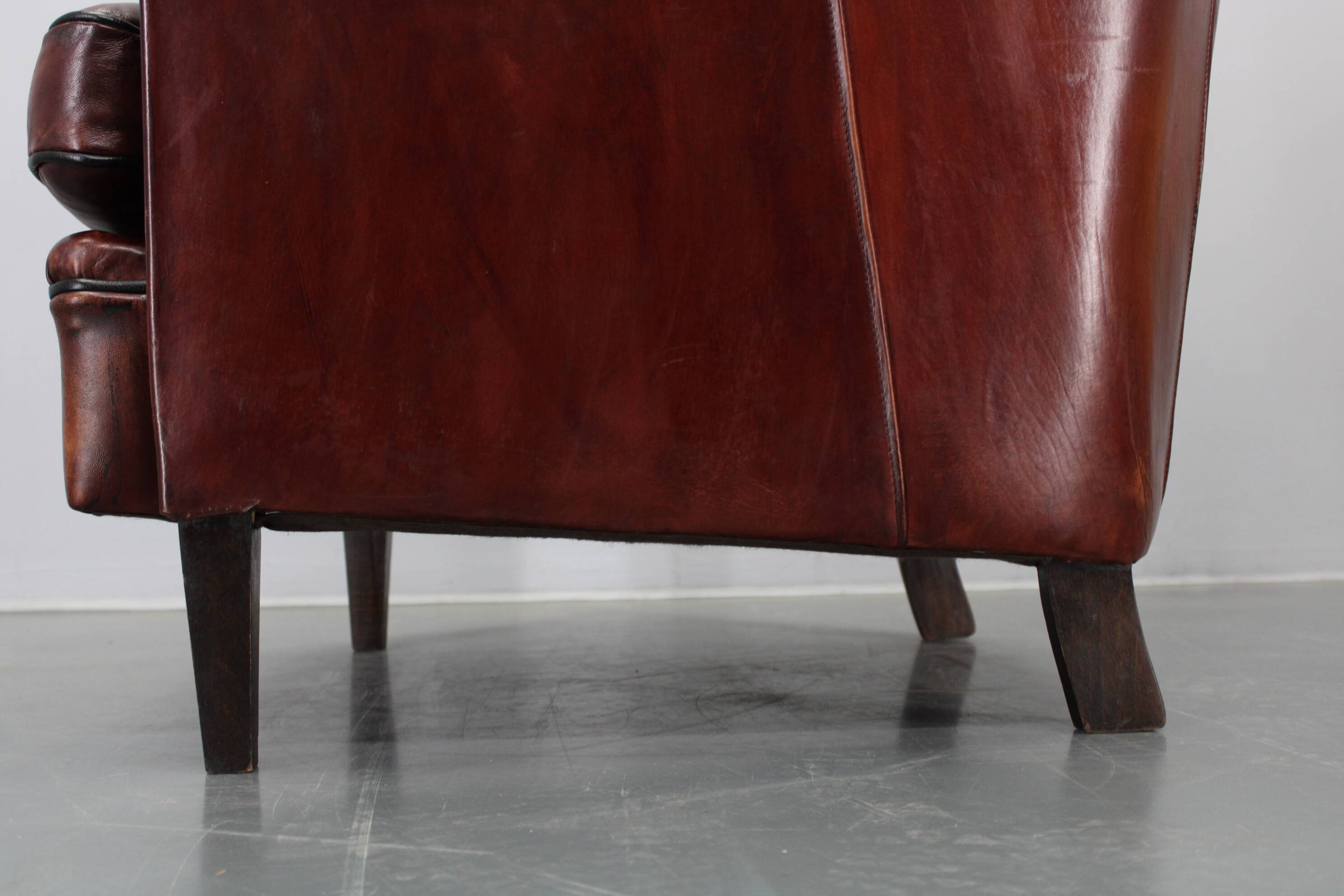 Fauteuil en cuir vintage, Tchécoslovaquie