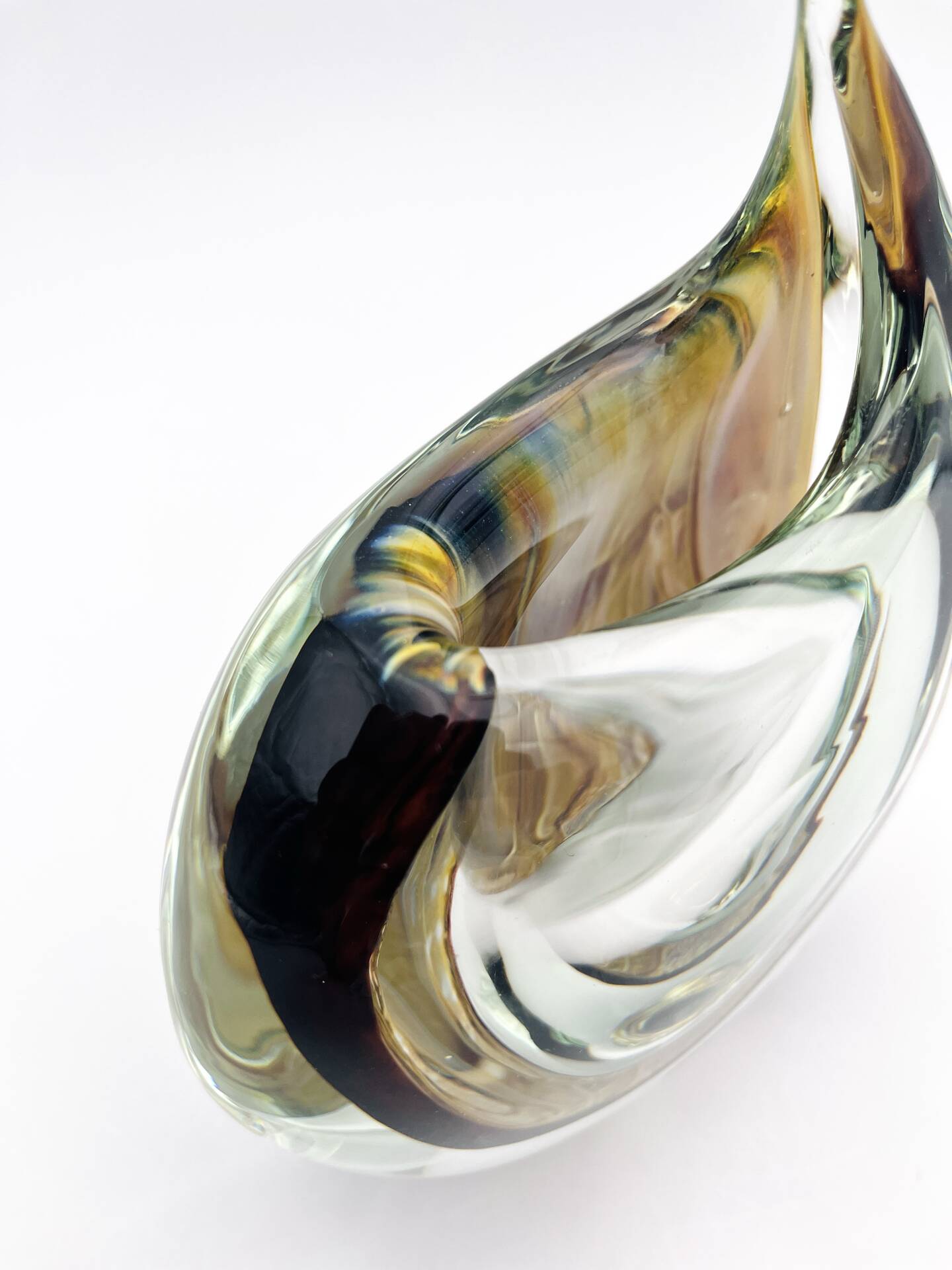 Vase Sculpture Murano Sommerso Michele Onesto Oball Art Glass Signed