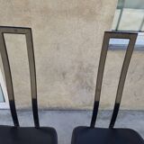 Set of 4 chairs Design Italy signed Cattelan 1980 vintage