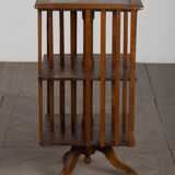 Walnut and marble revolving bookcase 1900