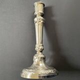 Antique silver-plated candlesticks in classic style