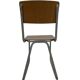 Vintage school chair 1960s minimalist design wood and metal