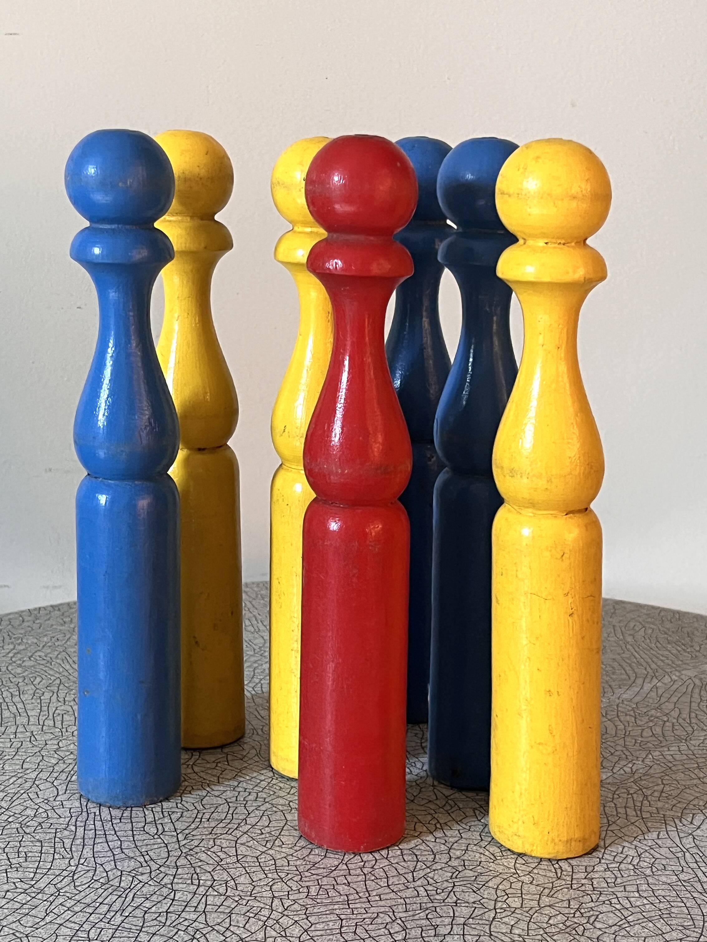 Set of 7 wooden skittles Vilac