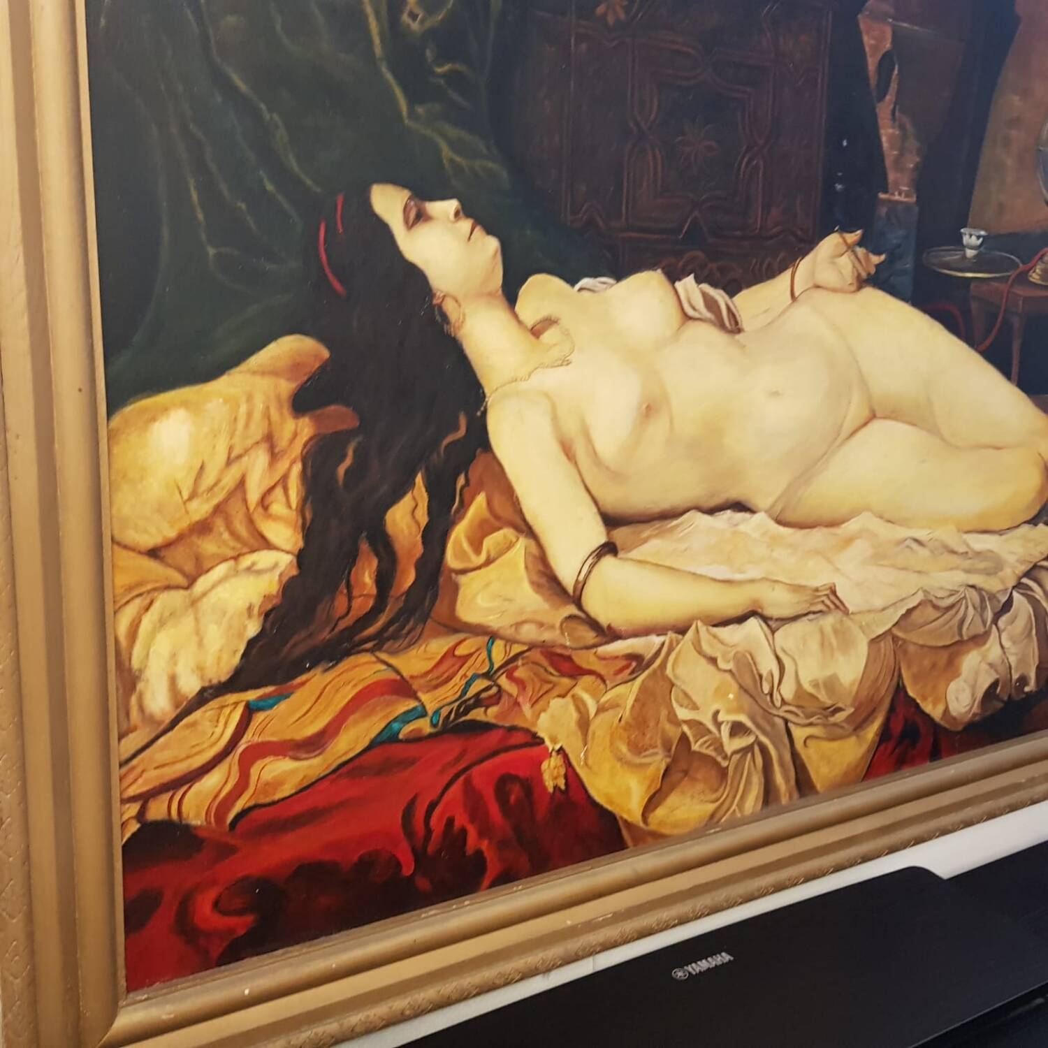 The Odalisque painted on wood 155x110cm