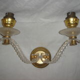 Pair of perspex or acrylate wall lamps 1950/60