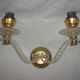 Pair of perspex or acrylate wall lamps 1950/60