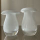 Duo de vases champignon en verre soufflé