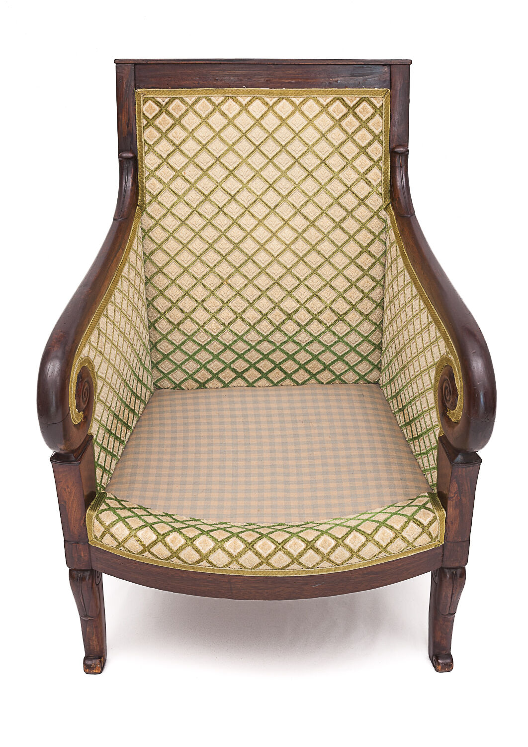 Duo of shepherdesses, Empire era. Silk velvet