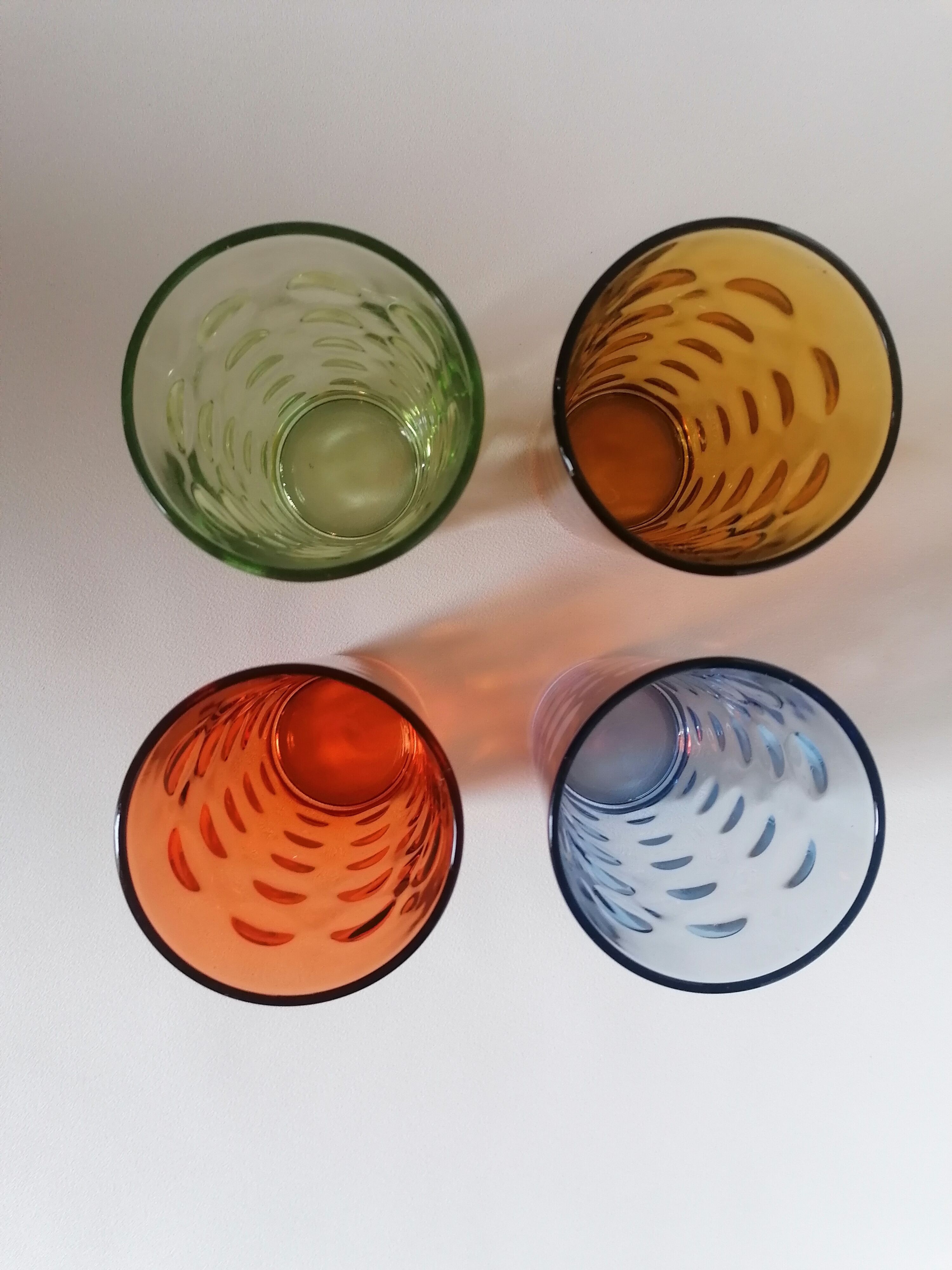 4 vintage glasses 70s