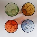 4 vintage glasses 70s