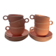 6 tasses en céramique maison Pagnossin Italie 