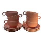 6 tasses en céramique maison Pagnossin Italie 