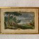Miniature enhanced engraving, under glass, late 18th century painting, Netherlands