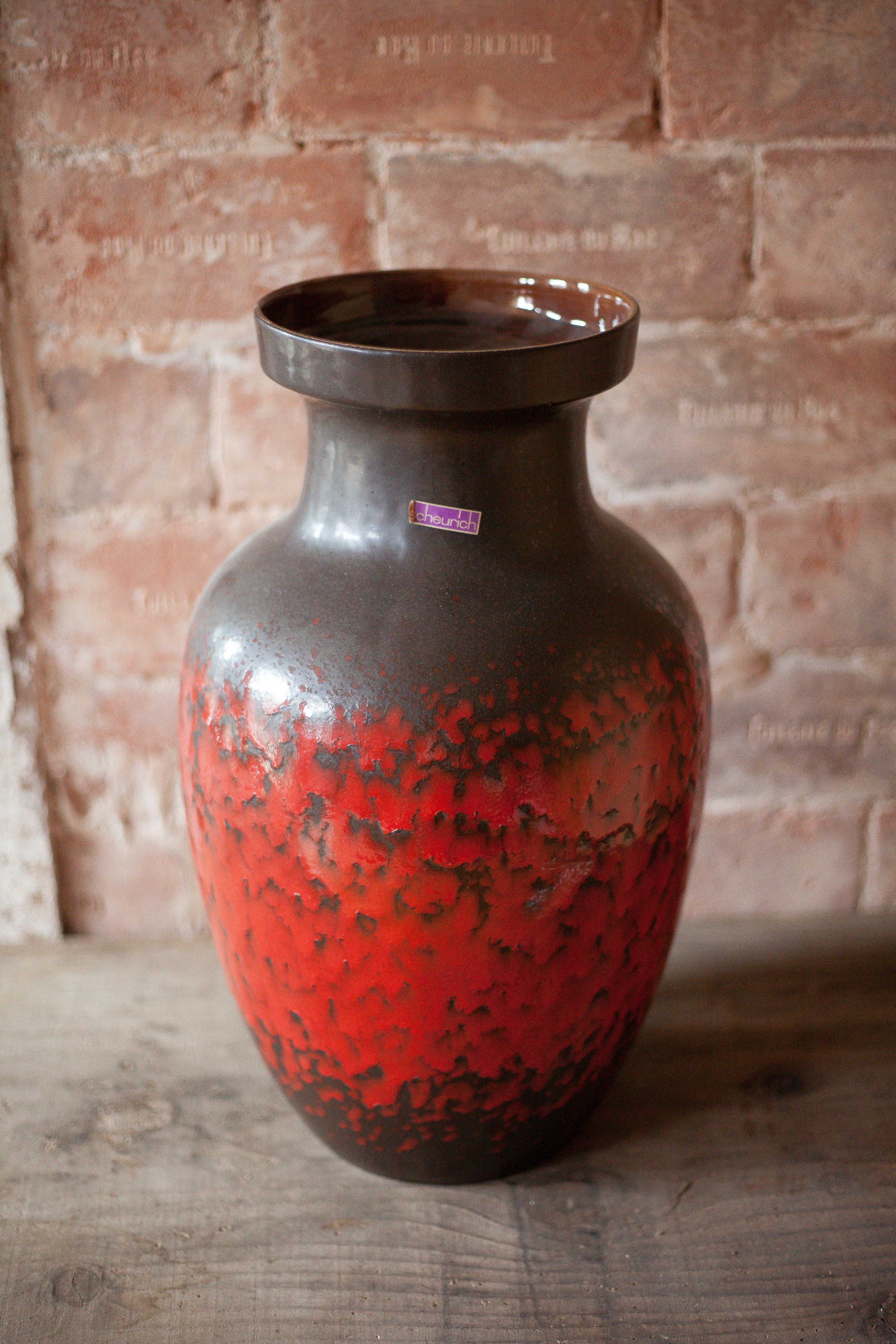 Large ceramic vase West Germany 241-47, Scheurich vase, floor vase