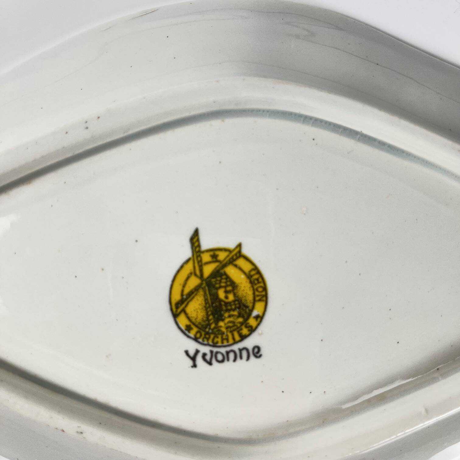 "Yvonne" ironstone dish, Orchies, early 20th century