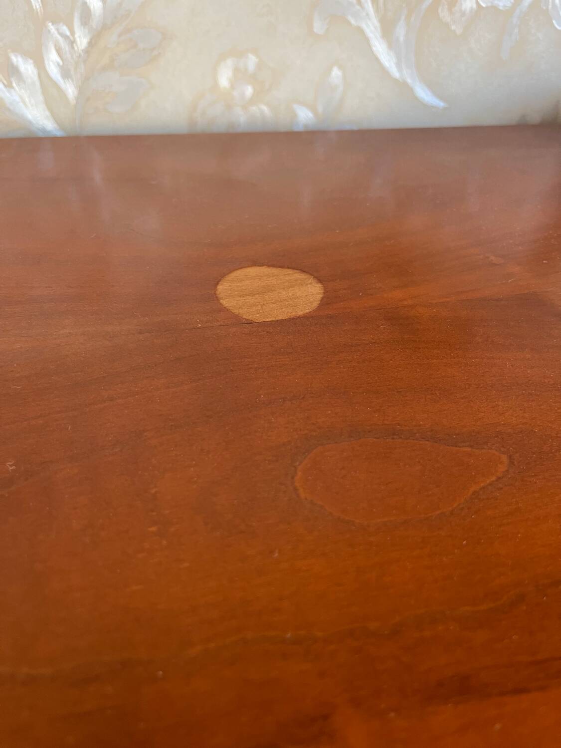 Wooden drop-leaf secretary in Louis XV style