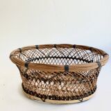 Mid-century woven fiber basket