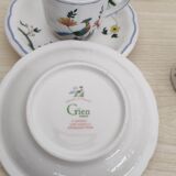 Set of 10 earthenware coffee cups