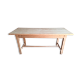 Solid natural wood farmhouse table