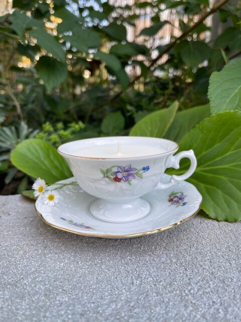 Candle Cup Violet Fleurette, Scent Wood of Provence