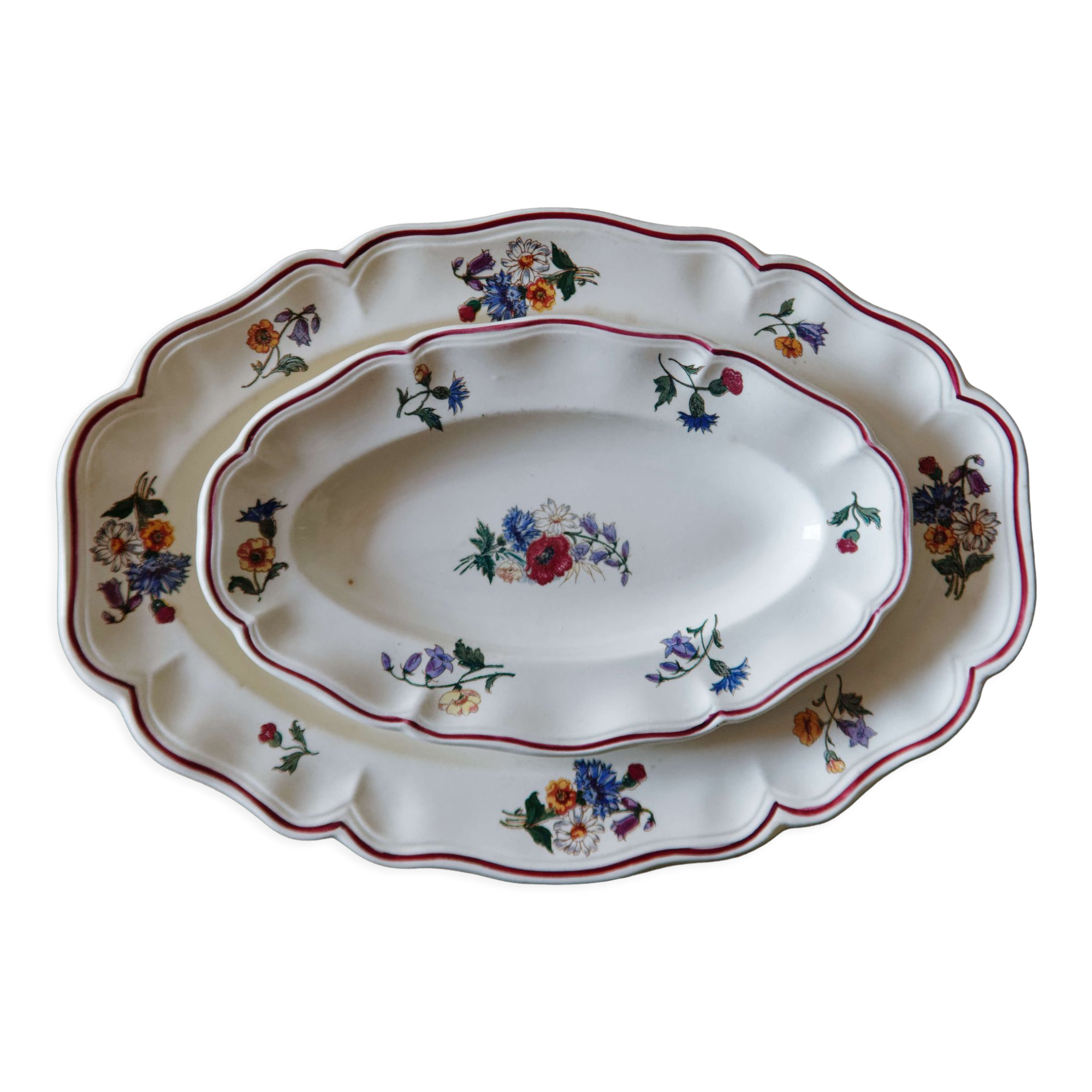 Lot 2 dishes Sarreguemines model Agreste
