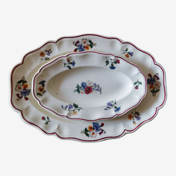 Lot 2 dishes Sarreguemines model Agreste