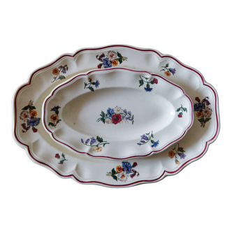 Lot 2 dishes Sarreguemines model Agreste