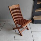 Vintage folding teak children's chair