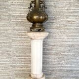 Alabaster column saddle, pedestal
