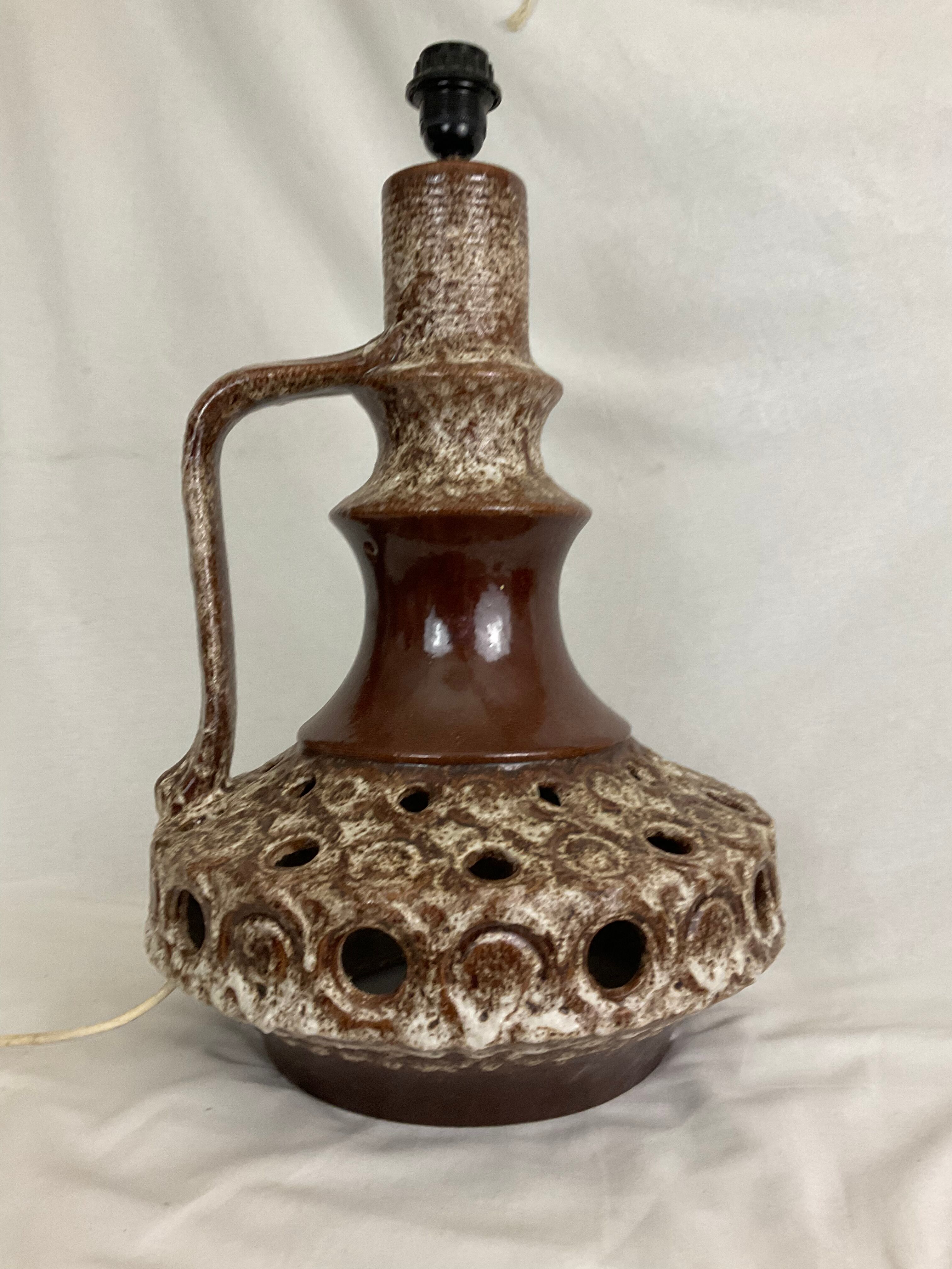 Floor table lamp Ceramic from the 60s 70s