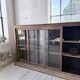 Enfilade meuble de métier XXL portes vitrées