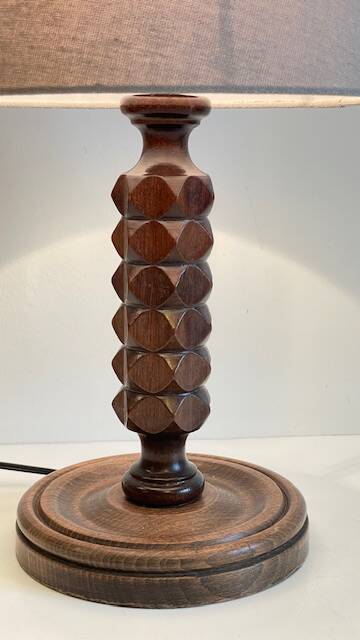 Lampe bois façon Charles Dudouyt