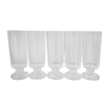 5 champagne glasses