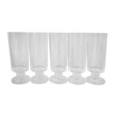 5 champagne glasses