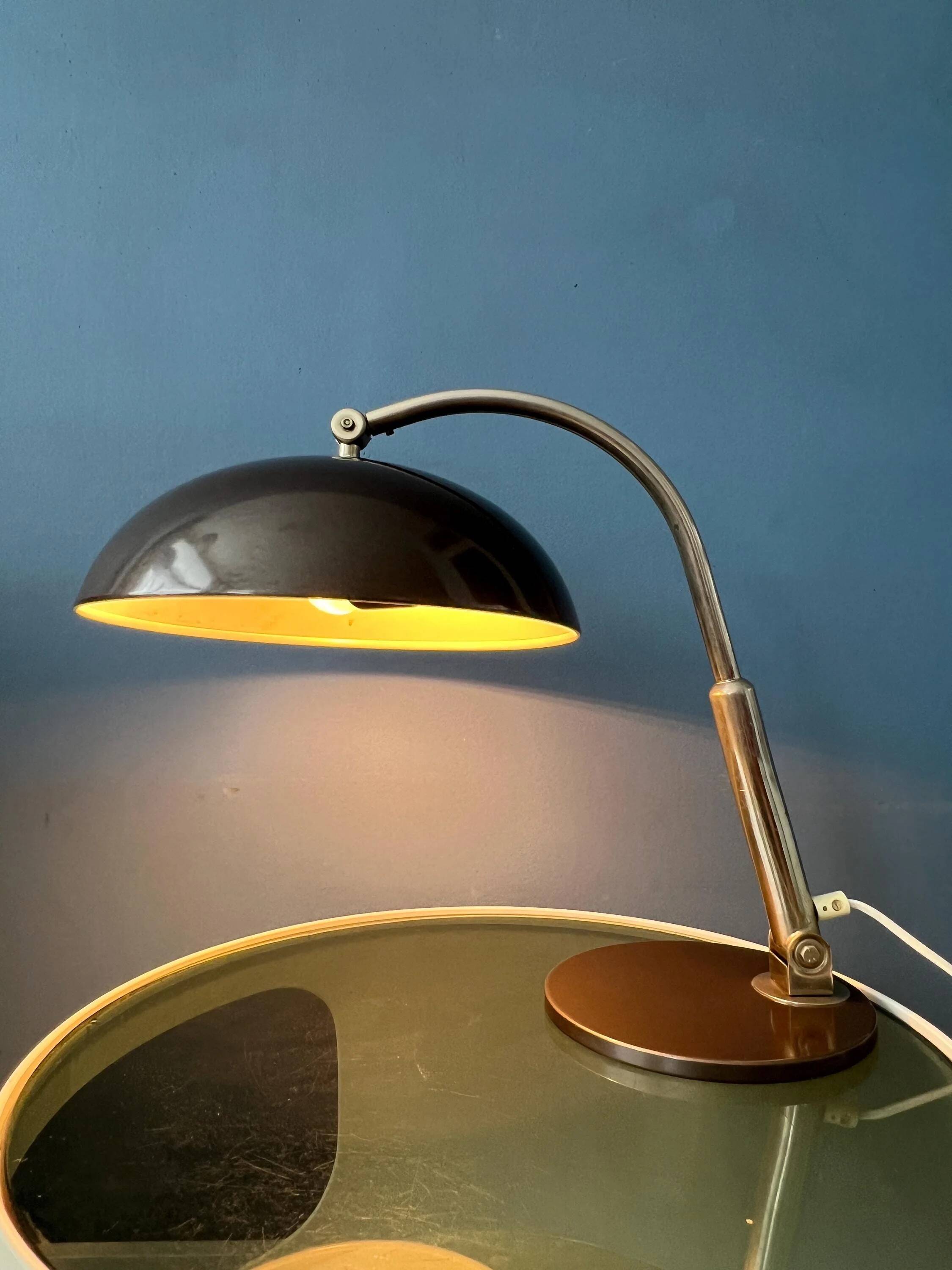 Vintage black desk lamp Hala Busquet 144 by Herman Busquet