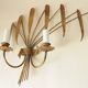 Palm Tree Wall Light in Patinated Gold Metal