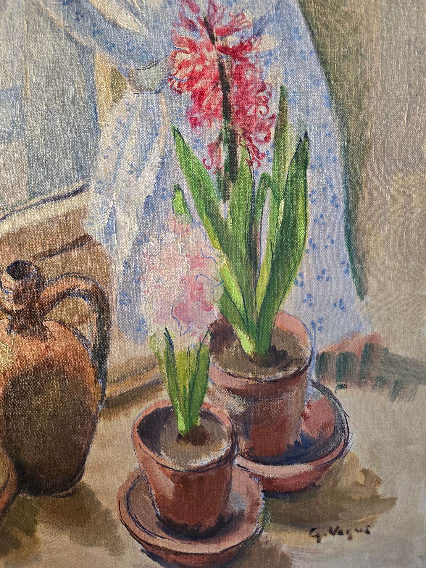 Oil on canvas "the hyacinths"