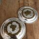 Pair of old silver metal plates