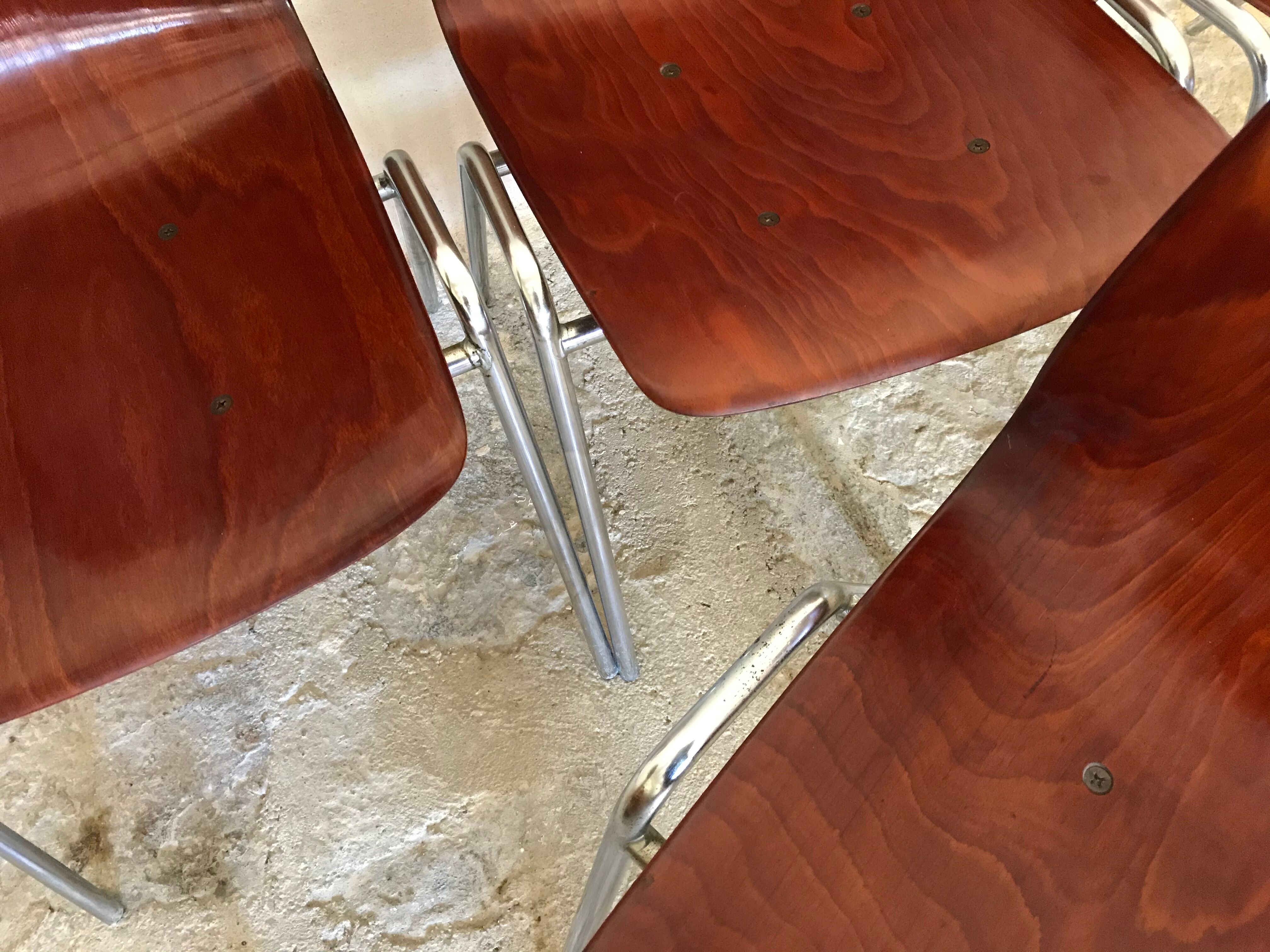 Lot d 6 vintage Pagholz chairs