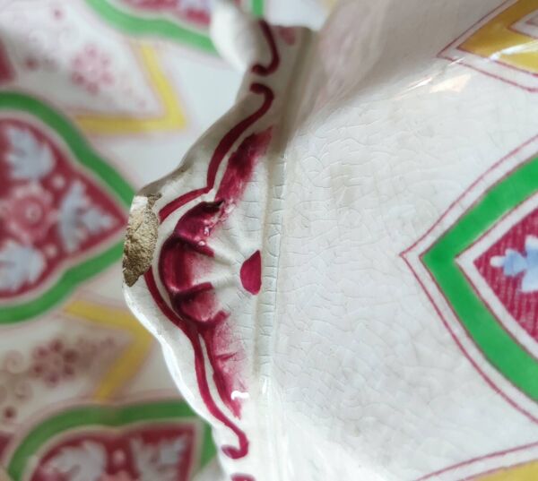 Face à face tasses + sous tasses Sarreguemines modèle Peking