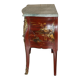Commode Bombe Chinoiserie en Chêne, Marbre et Bois Doré