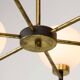 Mid-century Italian Brass and Opaline Chandelier
