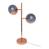 Copper table lamp, 2 spherical heads