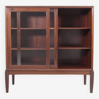 Scandinavian mahogany display bookcase by HW Klein