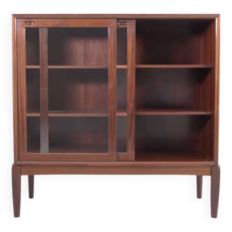 Scandinavian mahogany display bookcase by HW Klein